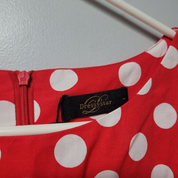 Dressy Star Red Polkadot Minnie Mouse Lucille Ball Lucy Costume Womens Large Tie - Picture 7 of 8